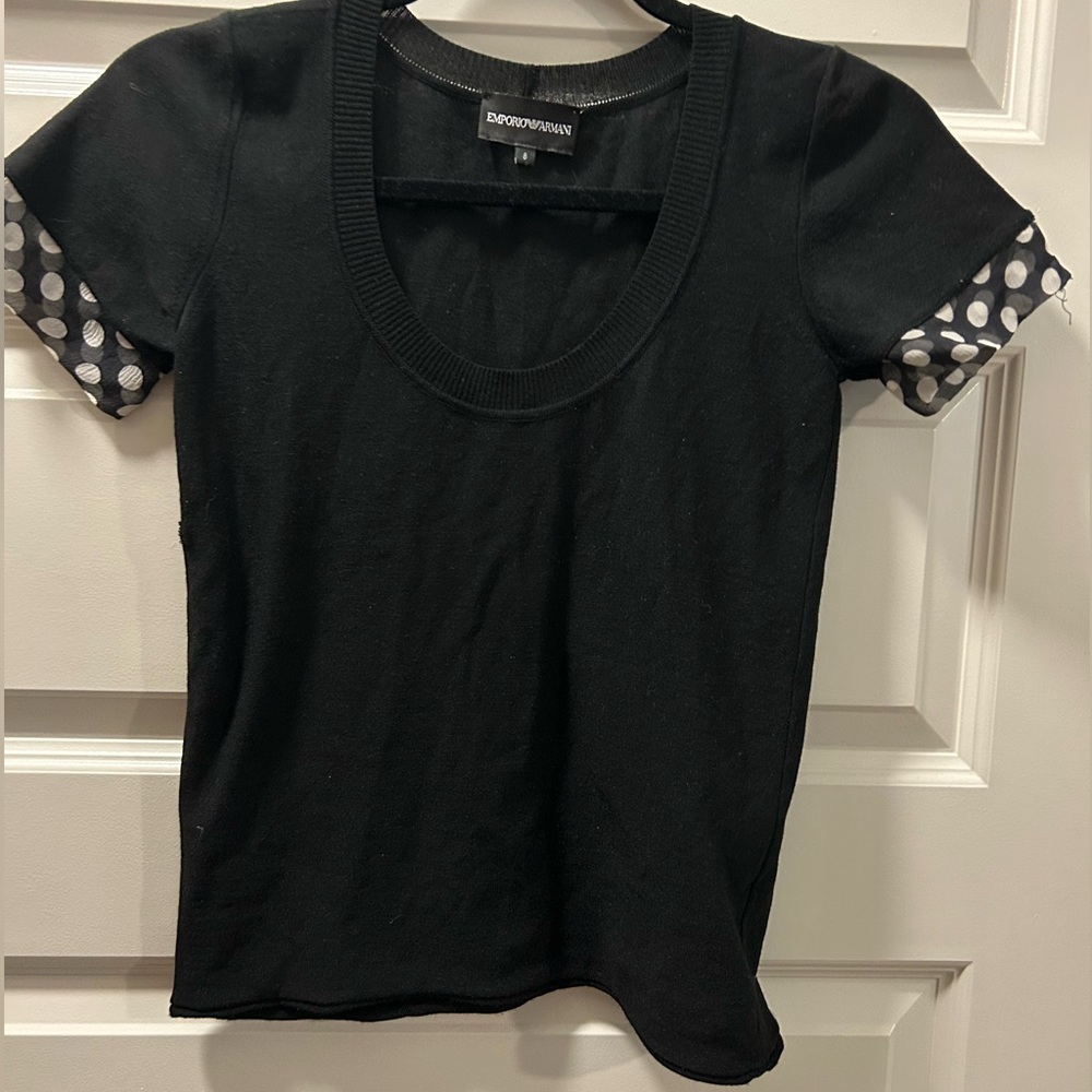 Emporio Armani Black Short Sleeve Top
